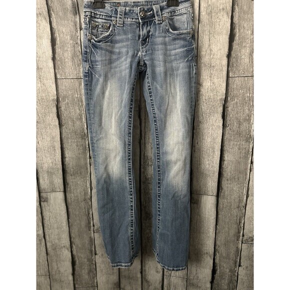 Miss Me Jeans easy boot cut JP5497B denim womens Size 25 Dark Blue Jeans - Picture 1 of 7